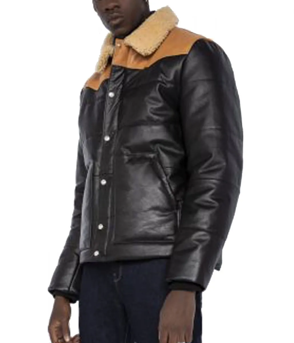 Men's Rancher Puffer Leather Fur