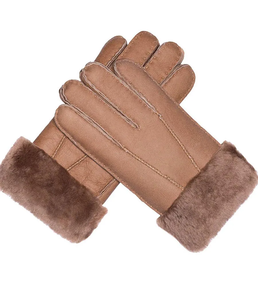 Medium Brown Sheepskin Gloves