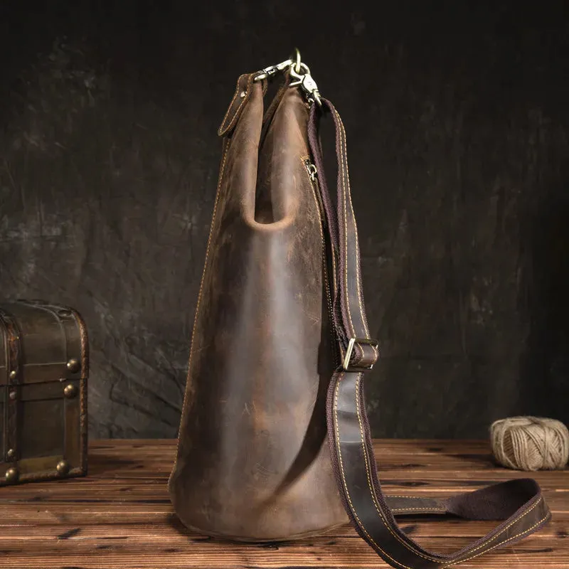 Men's Vintage Leather Chest Bag