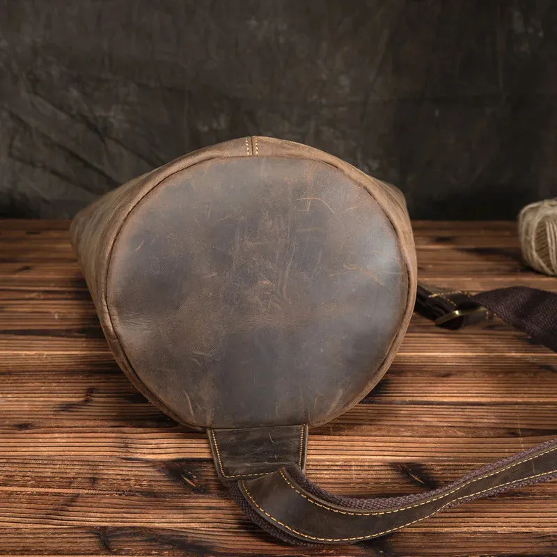 Men's Vintage Leather Chest Bag