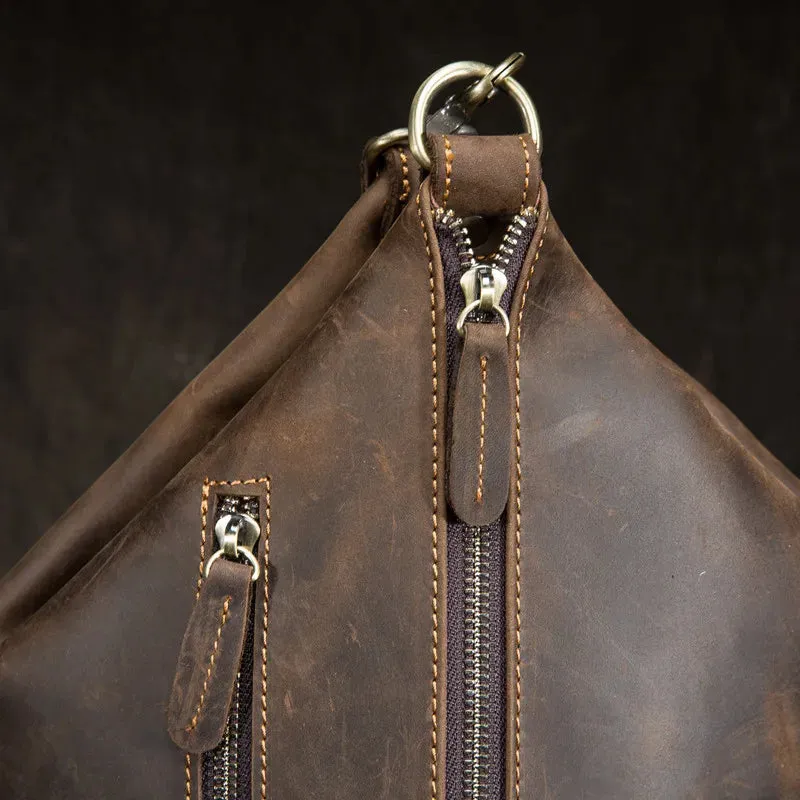 Men's Vintage Leather Chest Bag