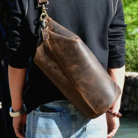 Men's Vintage Leather Chest Bag