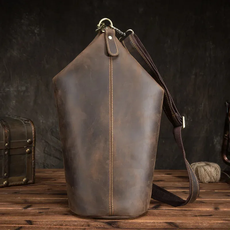 Men's Vintage Leather Chest Bag