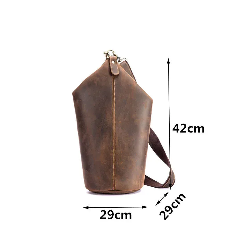 Men's Vintage Leather Chest Bag