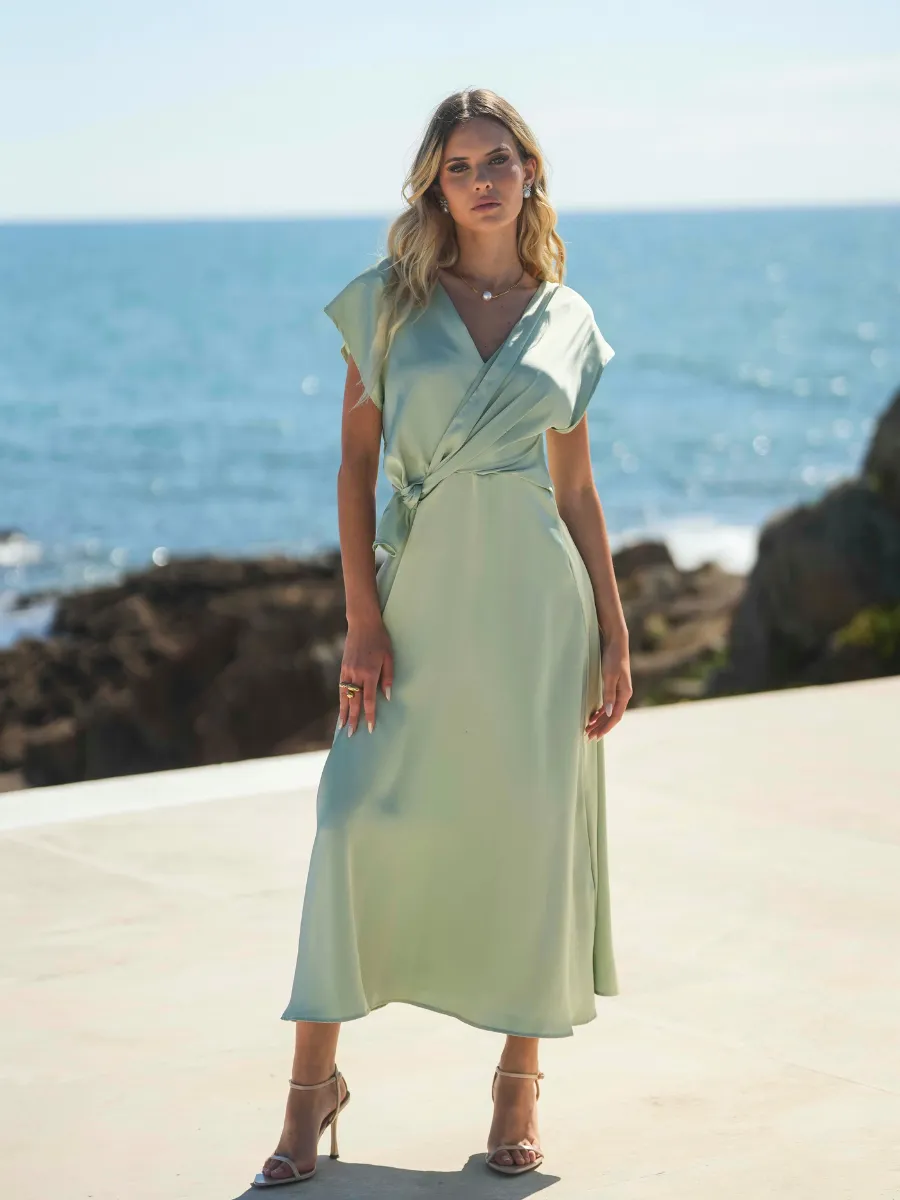 Satin Midi Dress