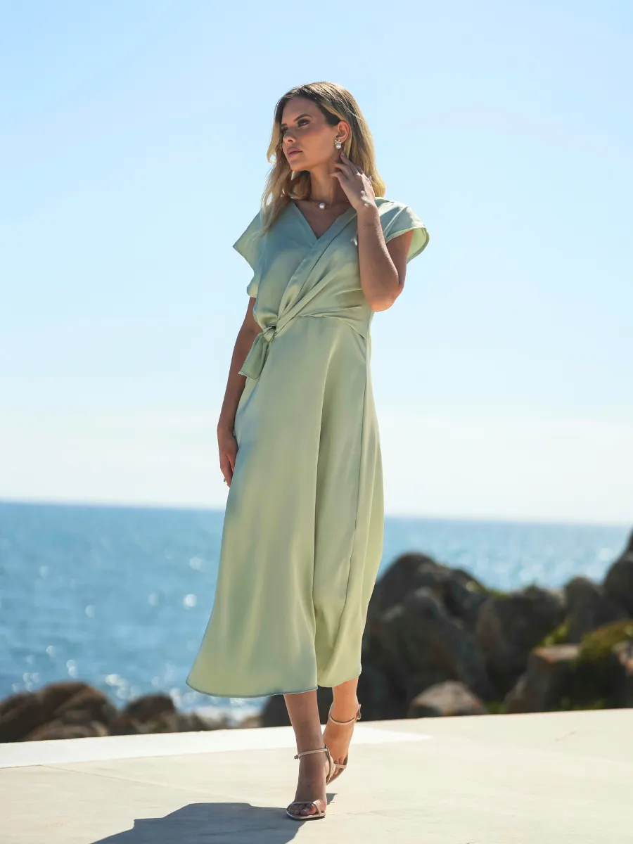 Satin Midi Dress