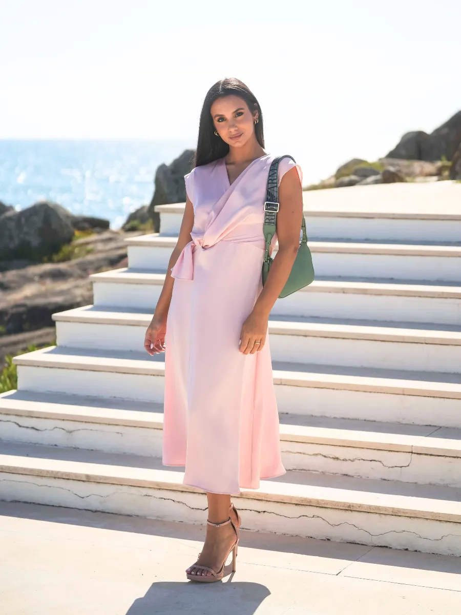 Satin Midi Dress