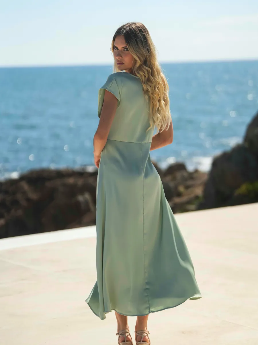 Satin Midi Dress