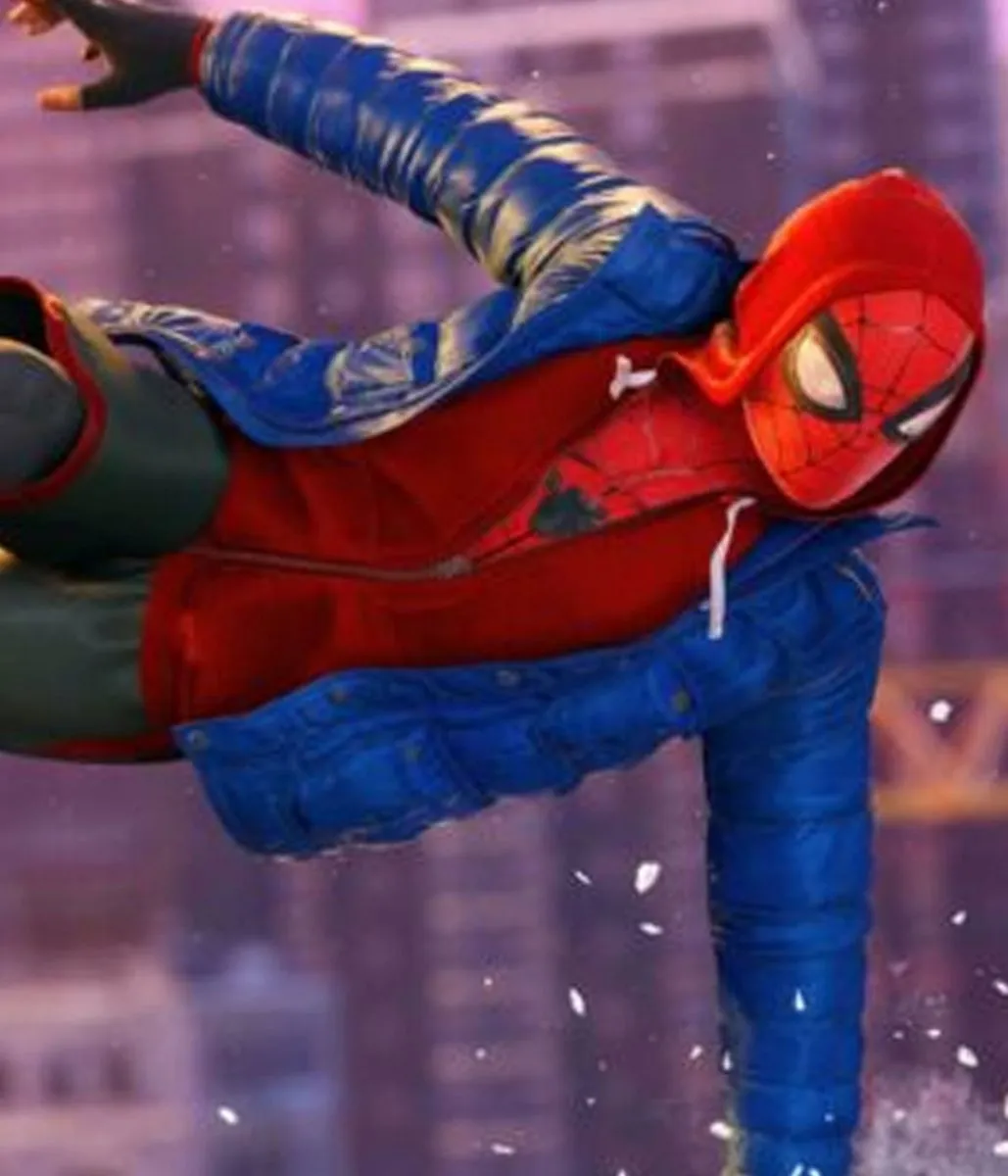 Spider-Man PS4 Miles Morales Puffer Hooded Jacket