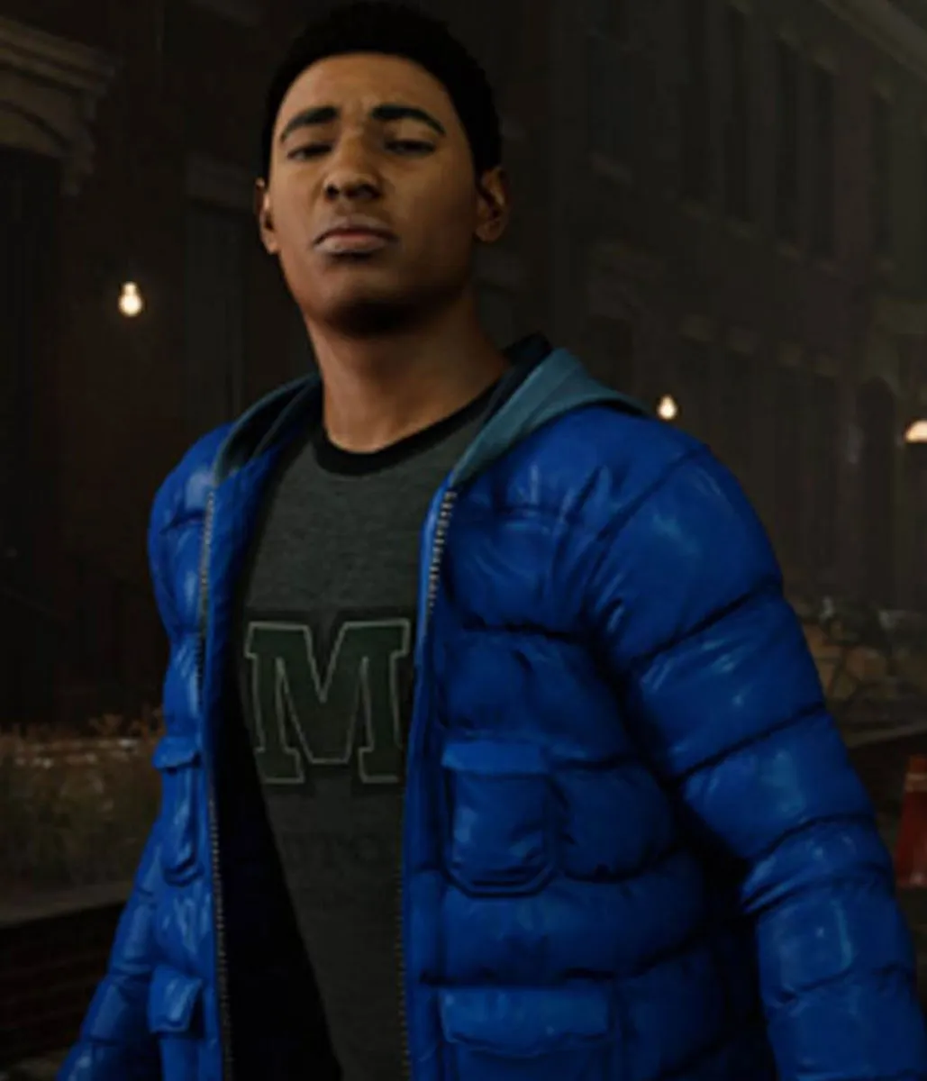 Spider-Man PS4 Miles Morales Puffer Hooded Jacket