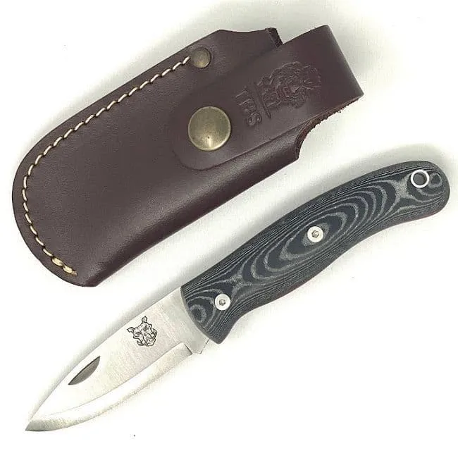  MkIII TBS Boar EDC Folding Pocket Knife - Black Micarta - Scandi