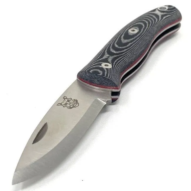  MkIII TBS Boar EDC Folding Pocket Knife - Black Micarta - Scandi