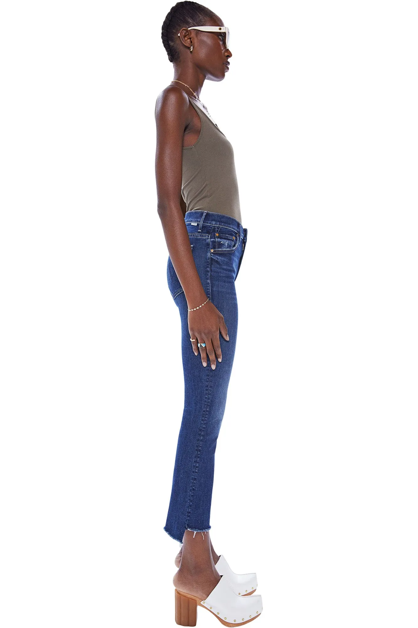 Teaming Up Insider Crop Step Fray Denim by MOTHER