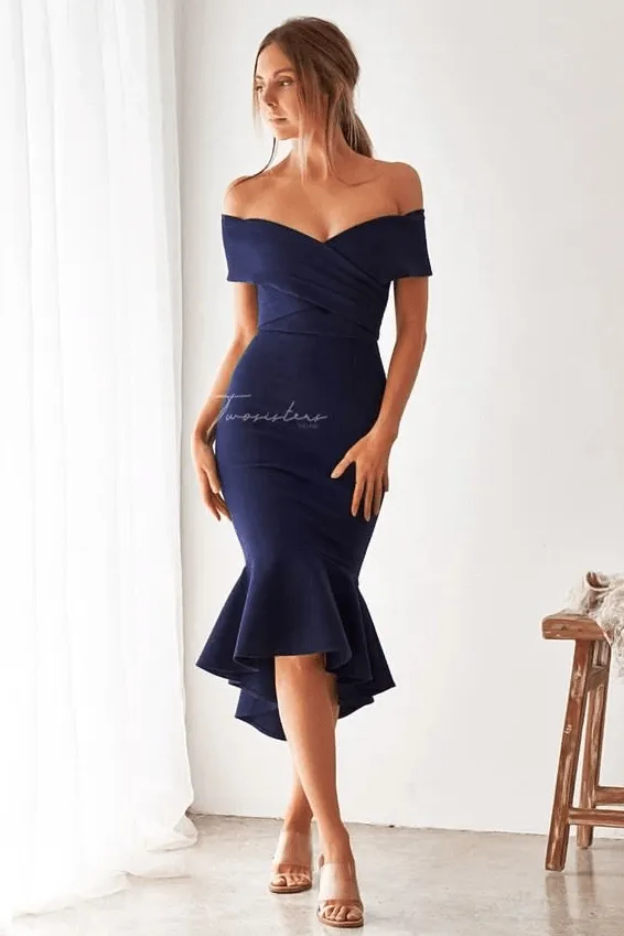 Brienne Dress in Navy