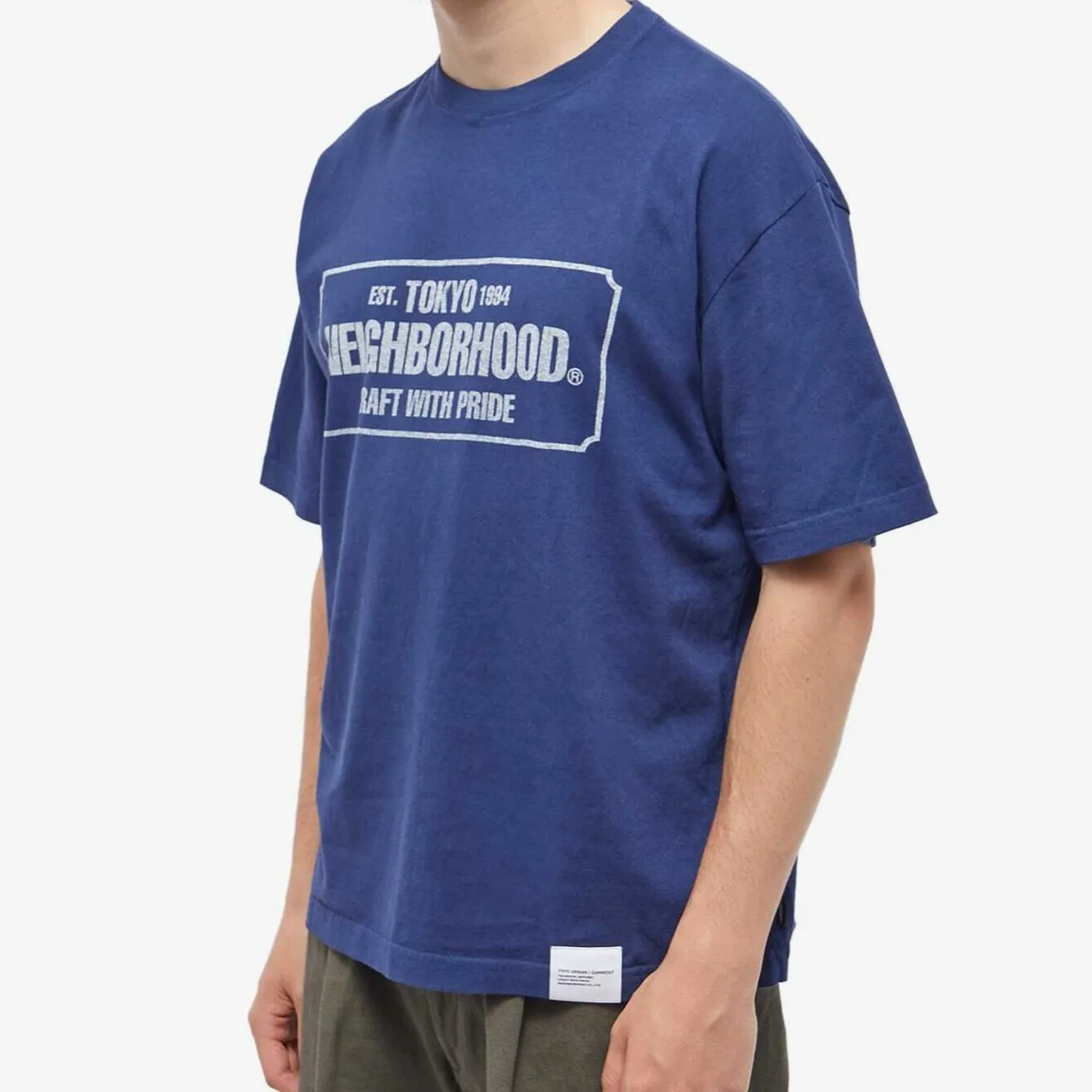 Neighborhood Blue Sulfur Dye Logo Tee