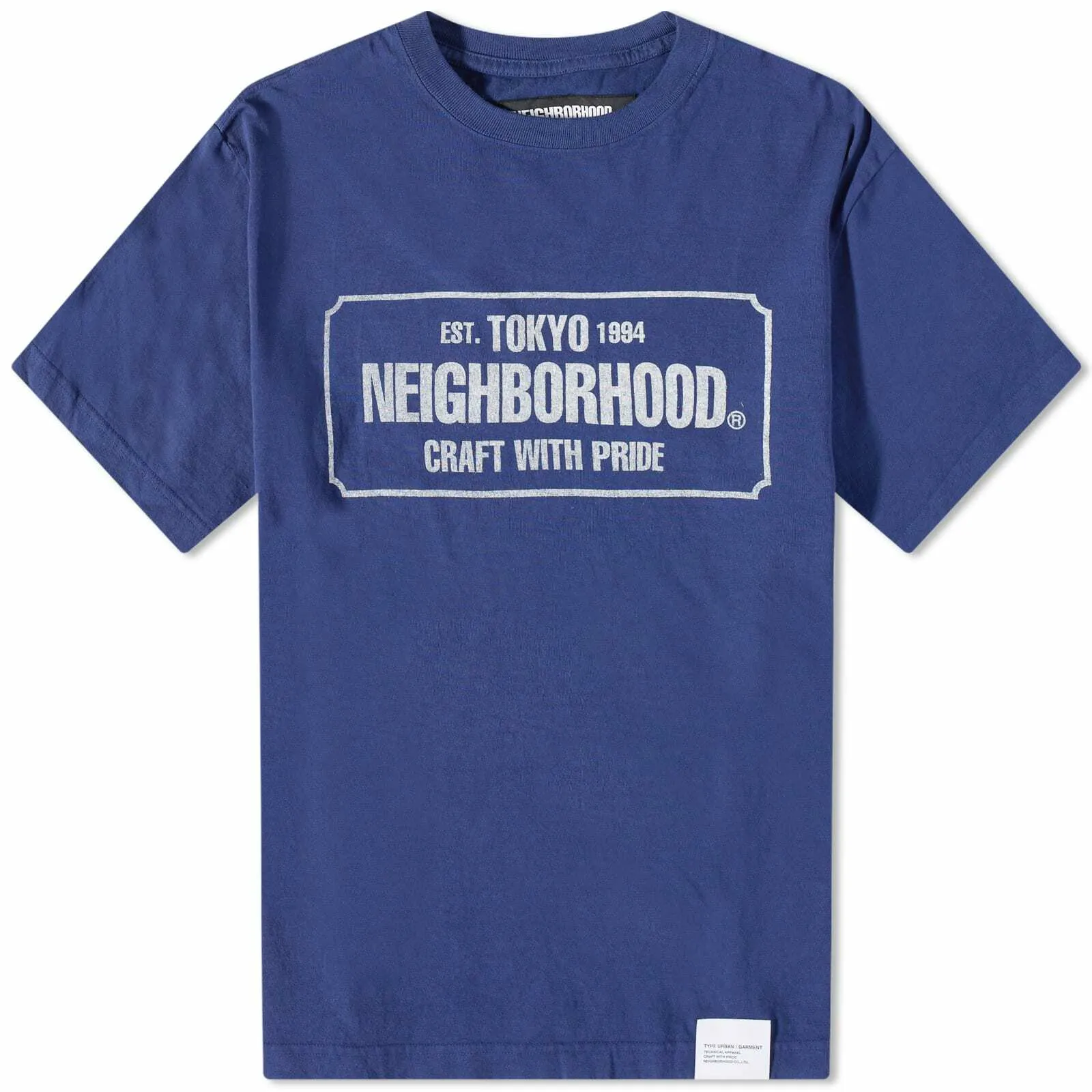 Neighborhood Blue Sulfur Dye Logo Tee