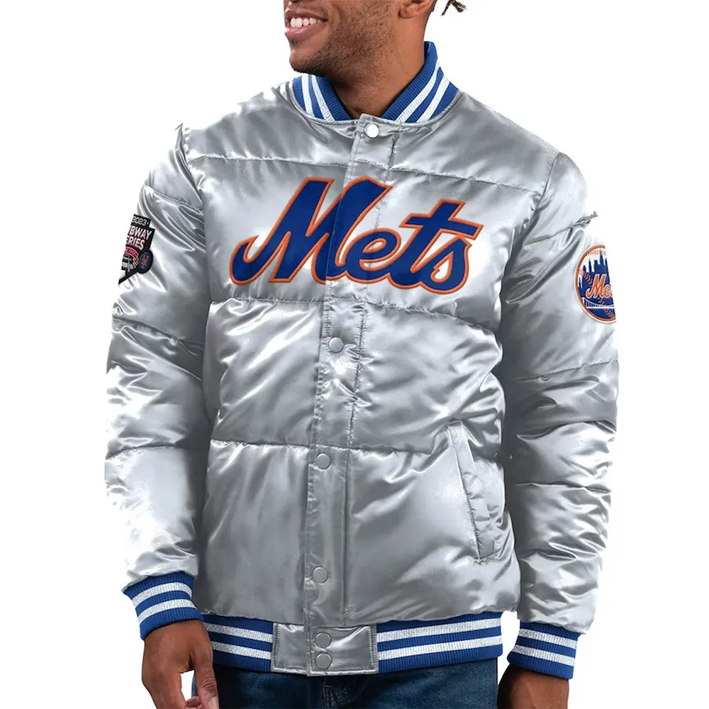 NY Mets Cooperstown Collection Bronx Satin Puffer Jacket