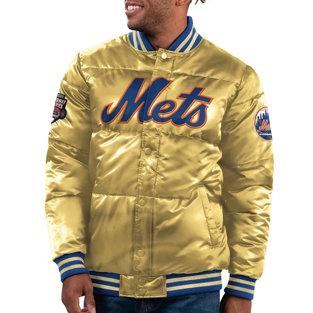 NY Mets Cooperstown Collection Bronx Satin Puffer Jacket