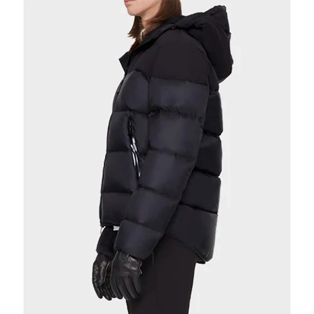 Noah Centineo Black Down Hooded Jacket