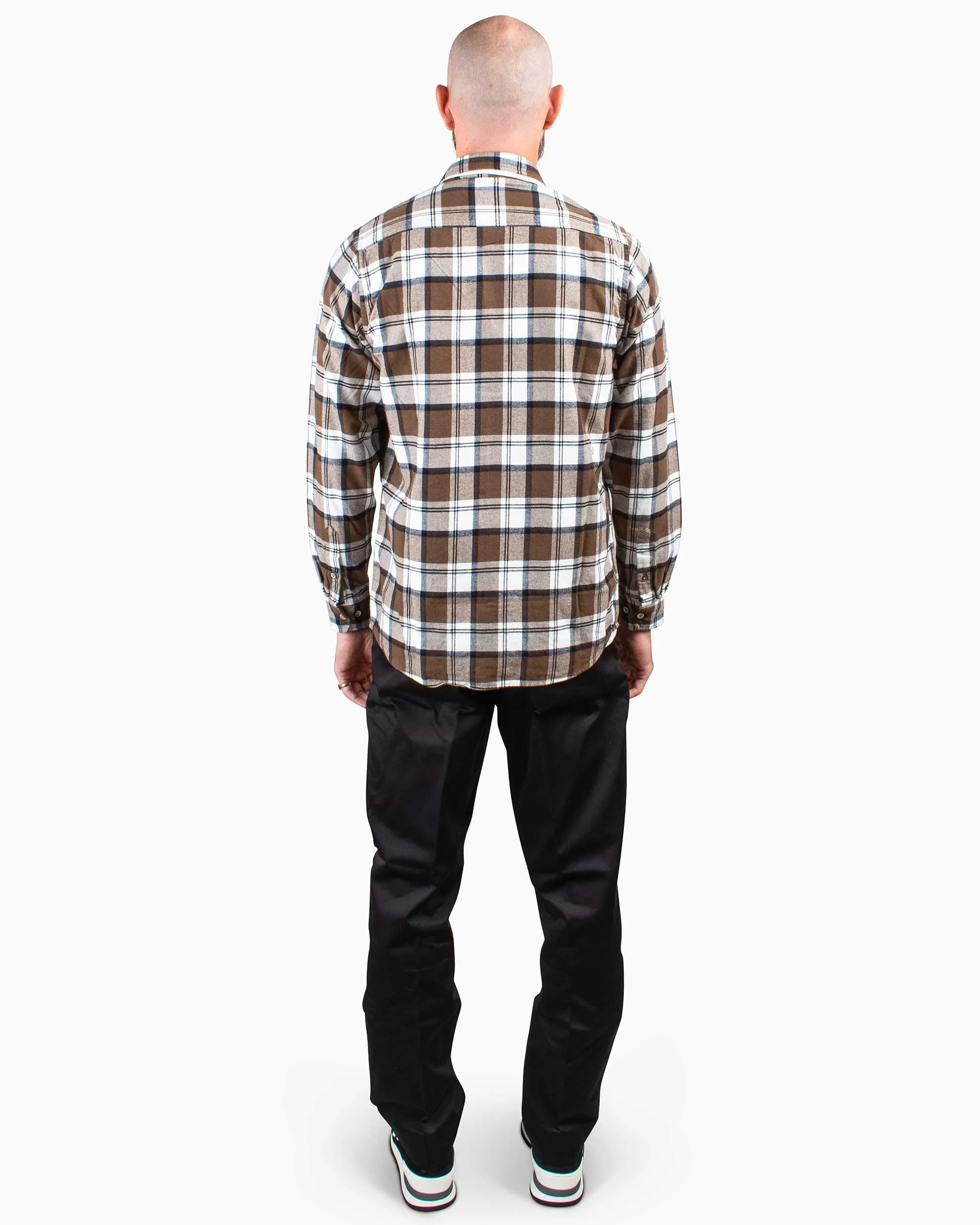 Norse Projects Anton Brushed Flannel Check Taupe