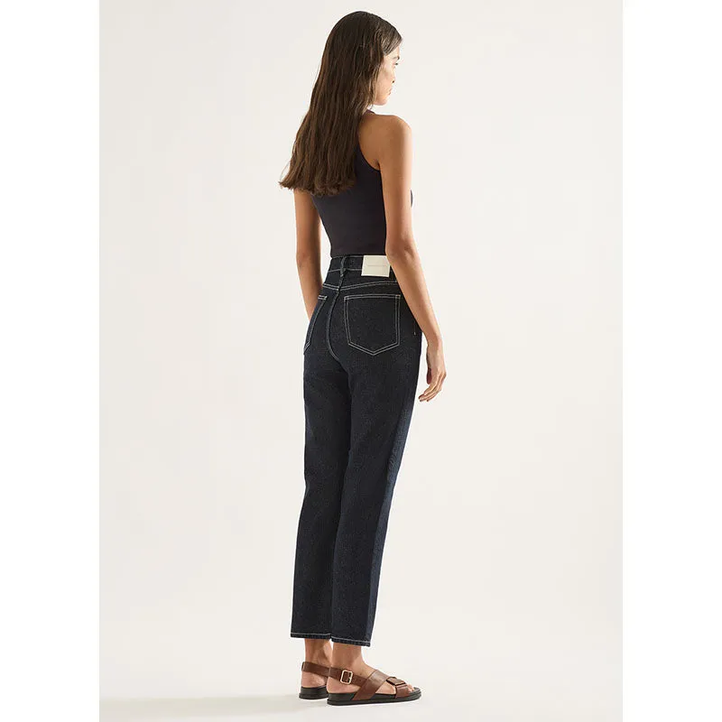 Rinse High Rise Straight Leg Crop Jeans by Outland Denim Zoe