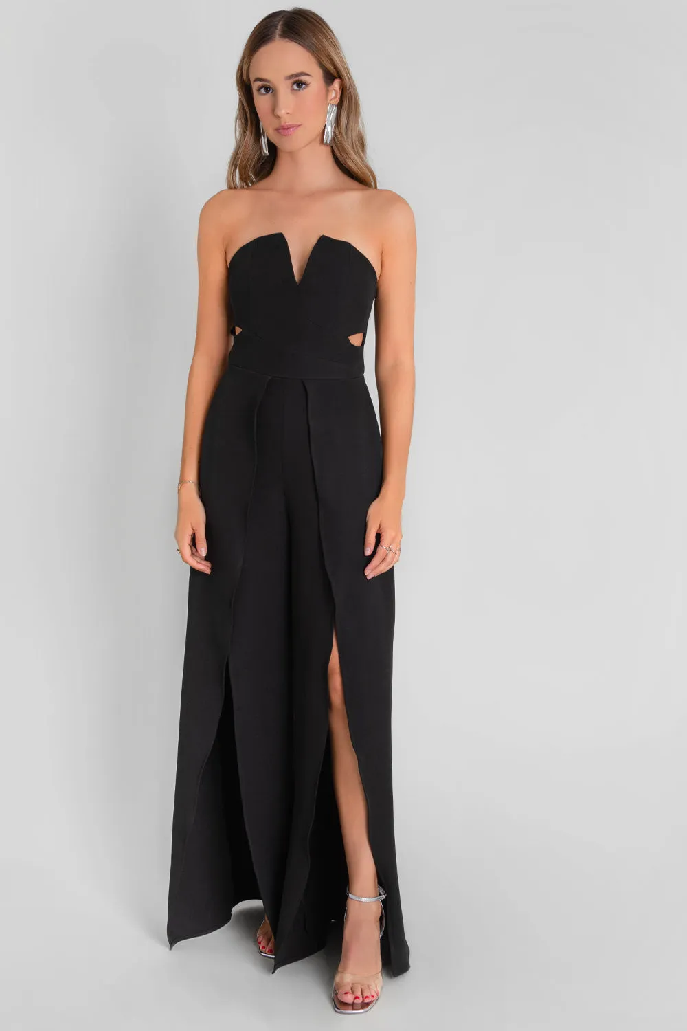 Strapless Wide Leg Pant