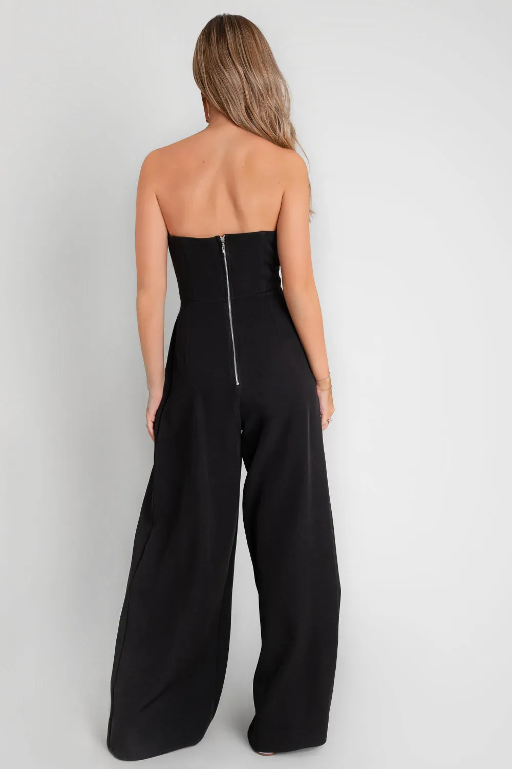 Strapless Wide Leg Pant