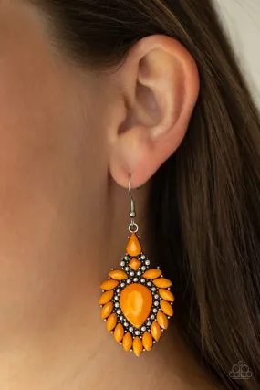 Orange The LIONESS Den Earring by Paparazzi