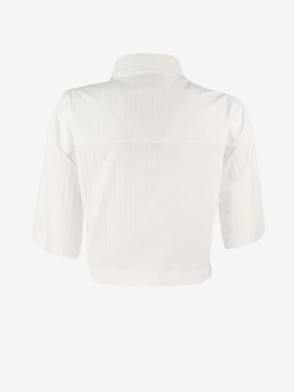 Les coyotes de paris - Cotton Crop Shirt with Side Draping