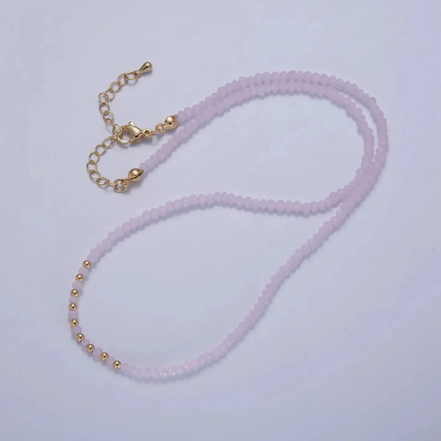 Pastel Glass Beaded Necklaces - 5 color options