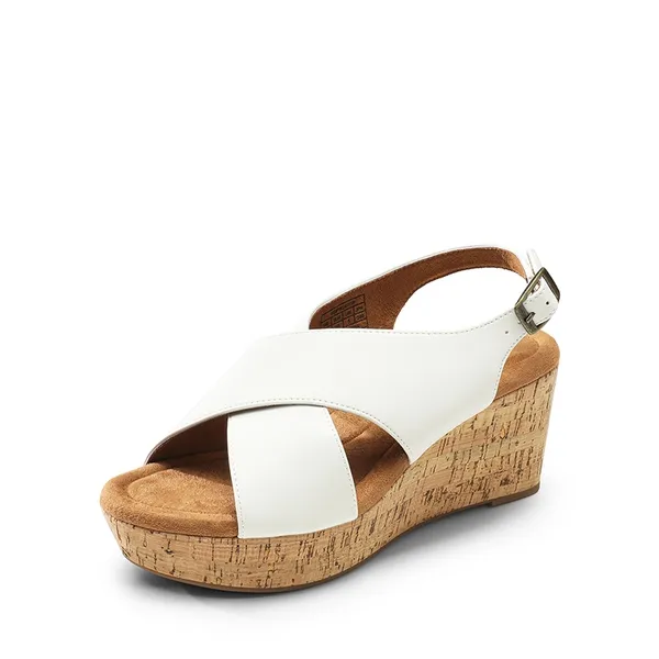 Platform Criss-Cross Wedge Sandals