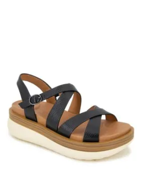 Platform Sandals with Crossover Strap for Women