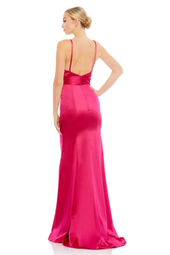 Mac Duggal plunging faux wrap gown style 26264