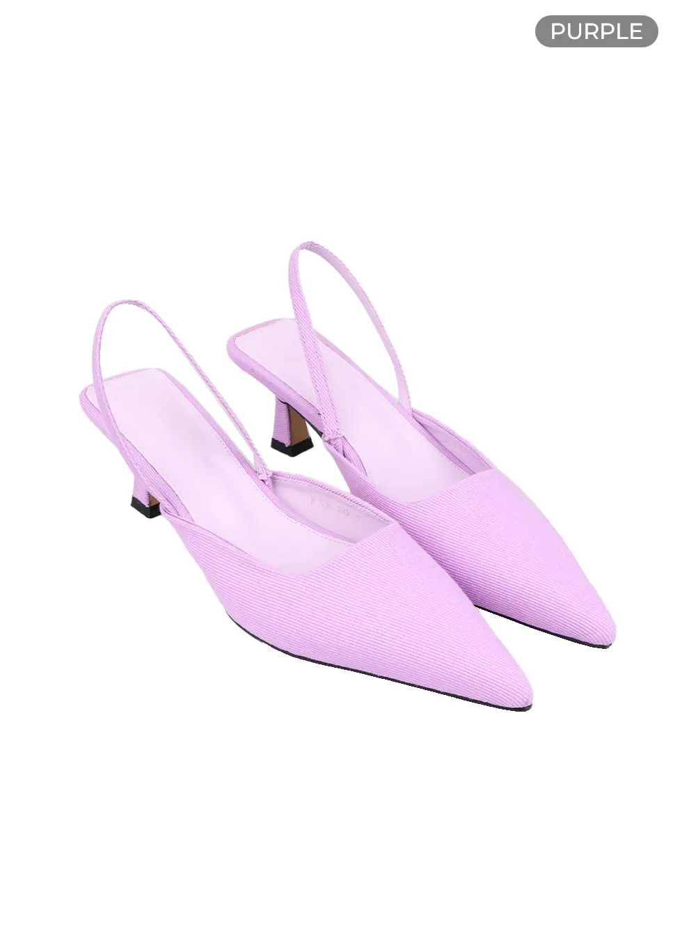 Pointed Toe Slingback Kitten Heels