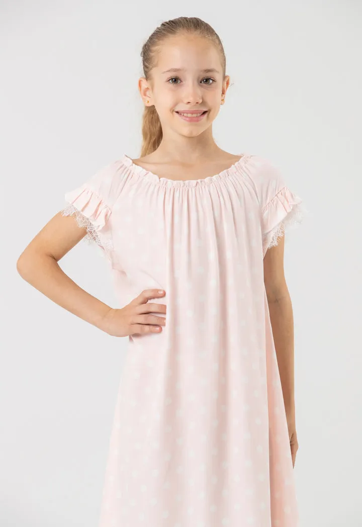 Polka Dots Ruffle Sleep Dress