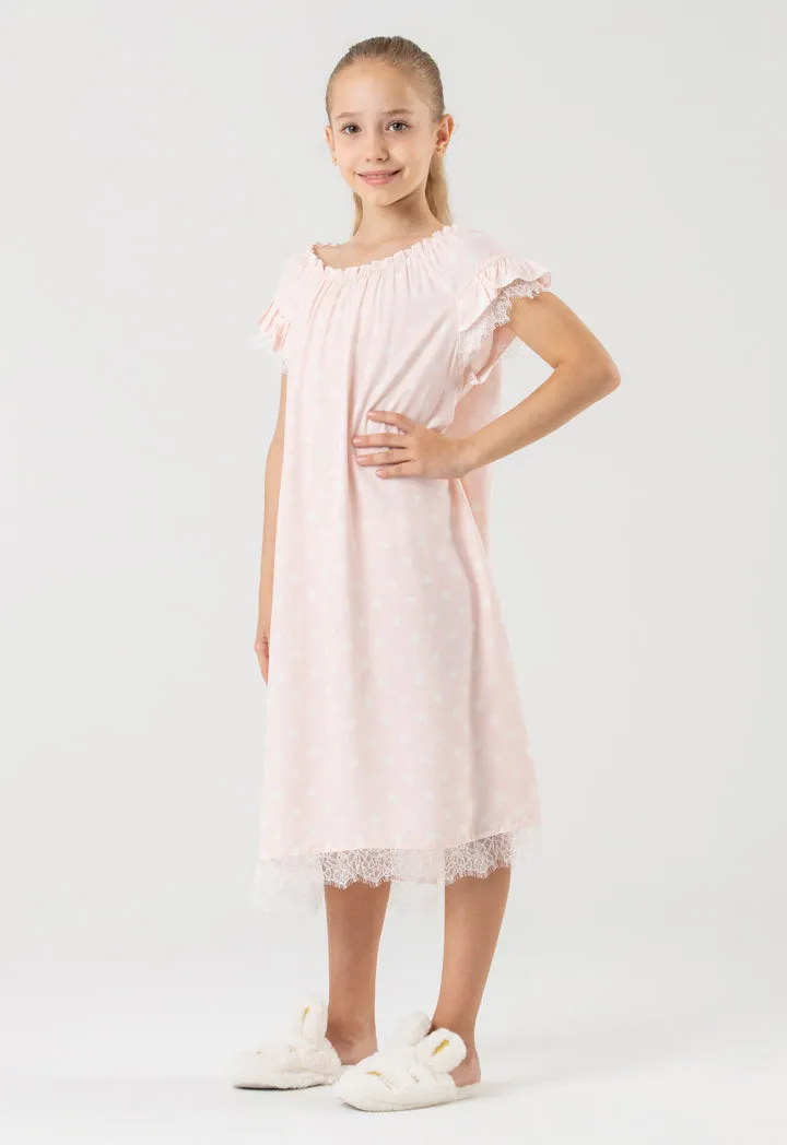 Polka Dots Ruffle Sleep Dress