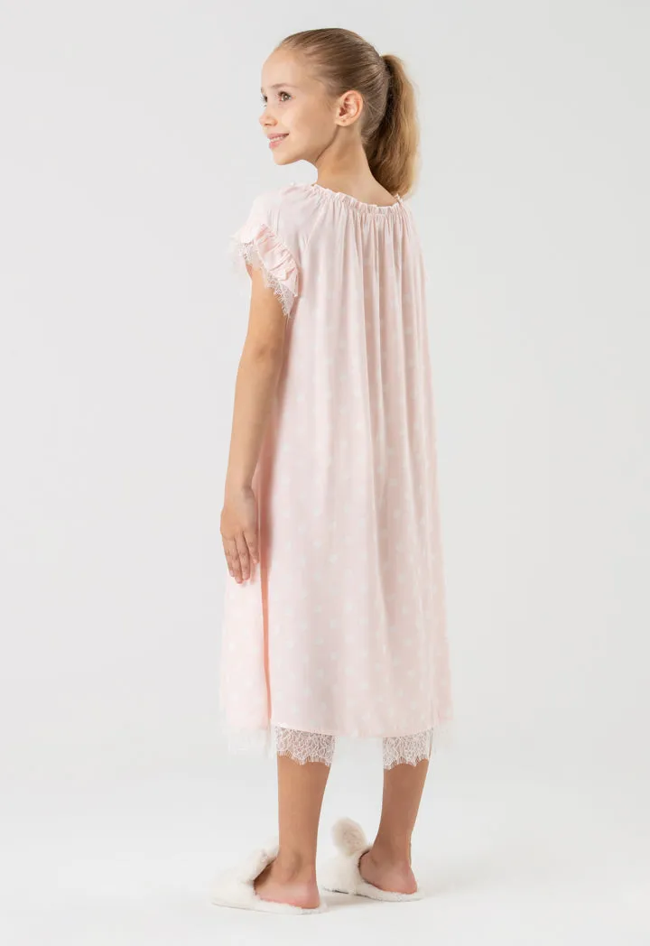 Polka Dots Ruffle Sleep Dress