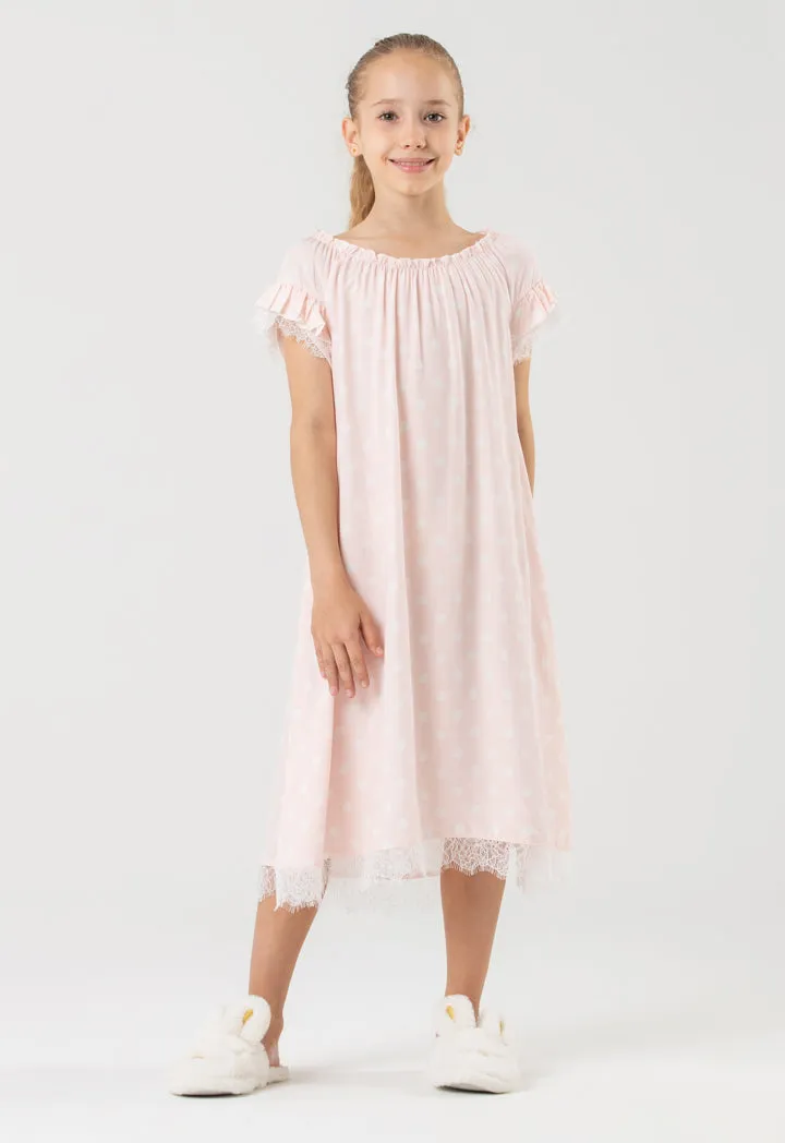 Polka Dots Ruffle Sleep Dress