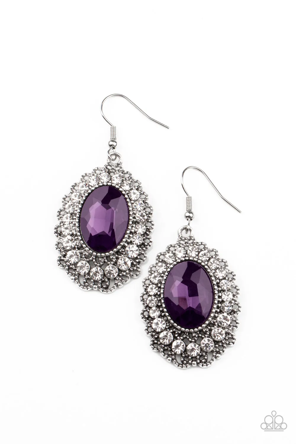 Gorgeous Purple Glacial Gardens Earrings