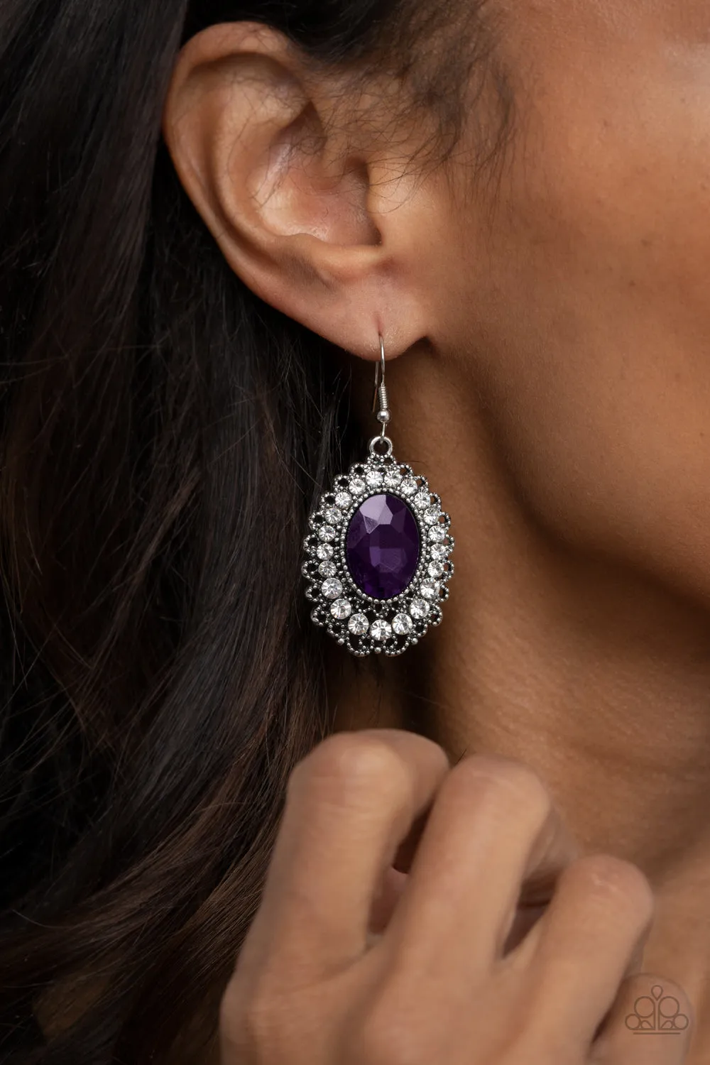 Gorgeous Purple Glacial Gardens Earrings