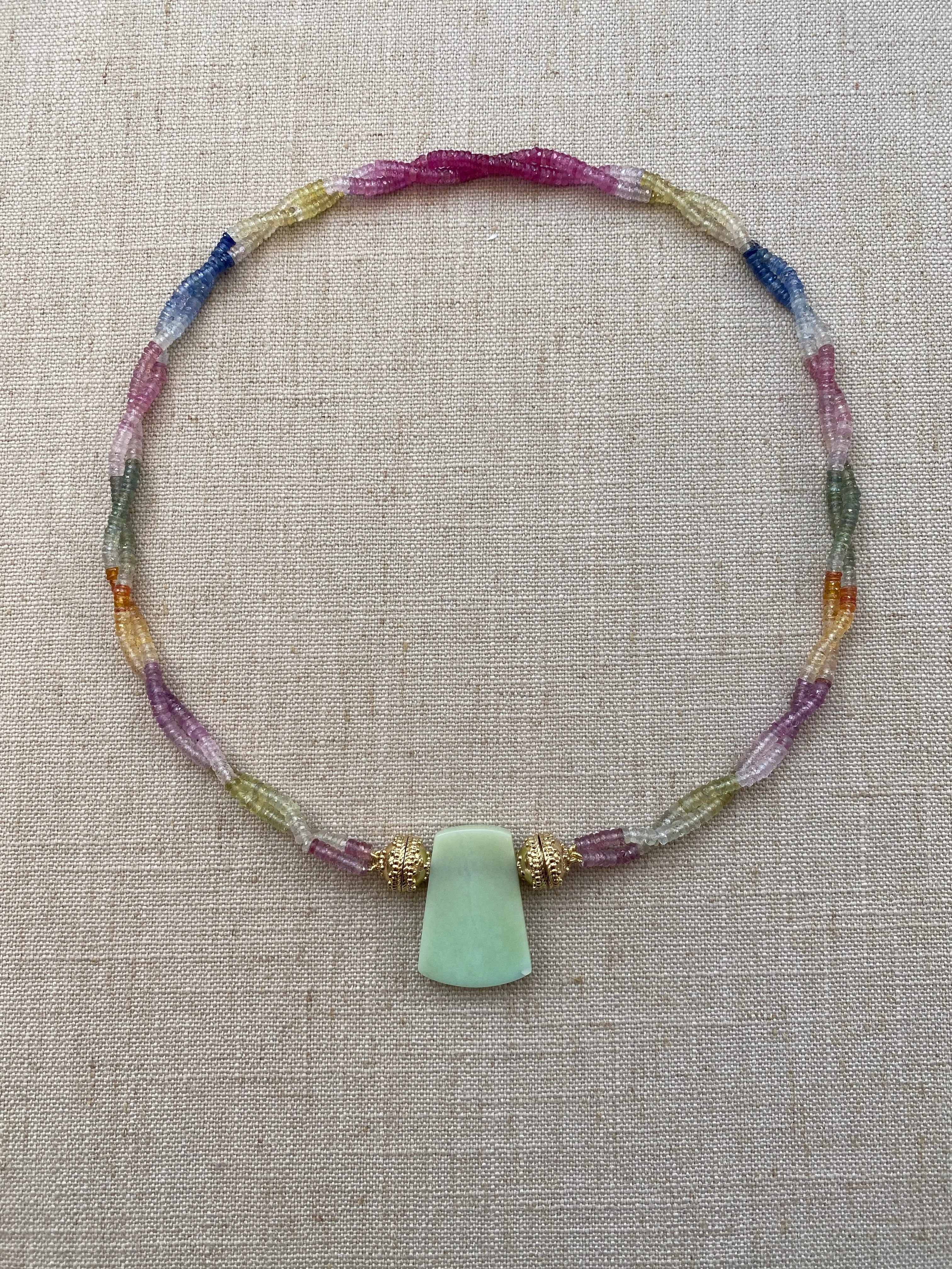 Colorful Sapphire Mini Necklace