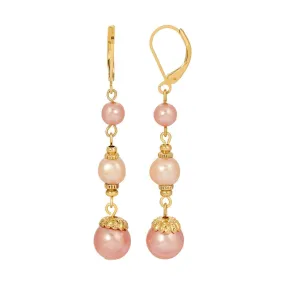 Rosabella Faux Pearl Linear Earrings