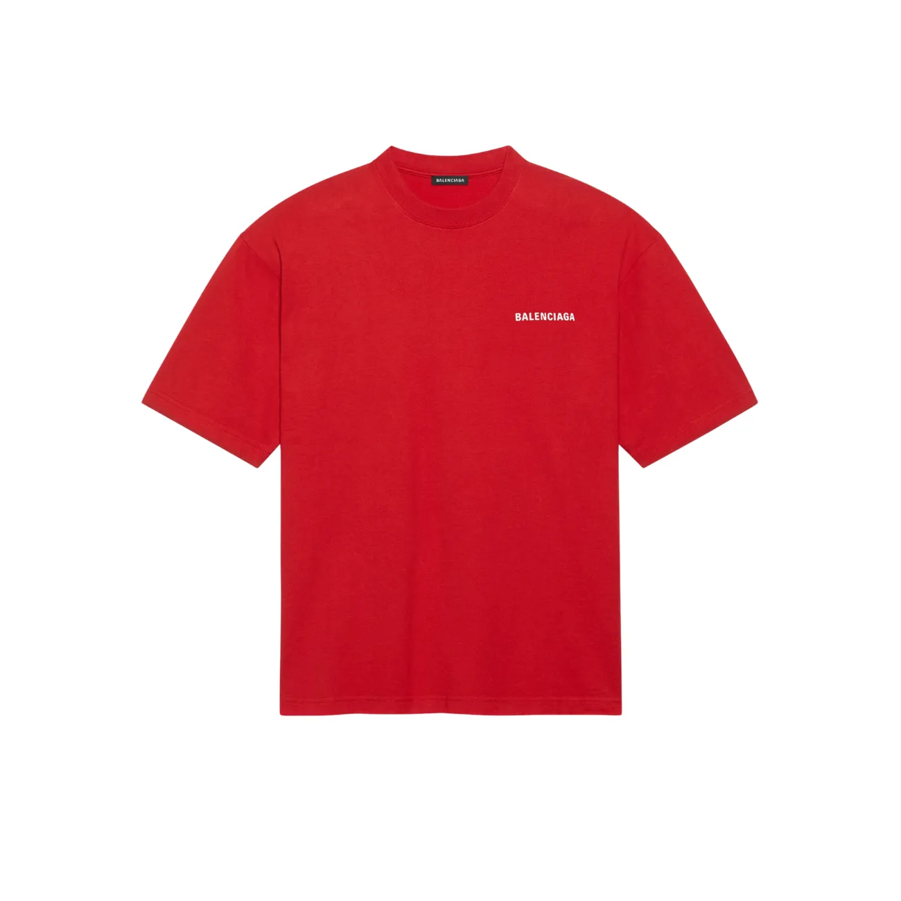 Red Balenciaga Logo Men's T-Shirt