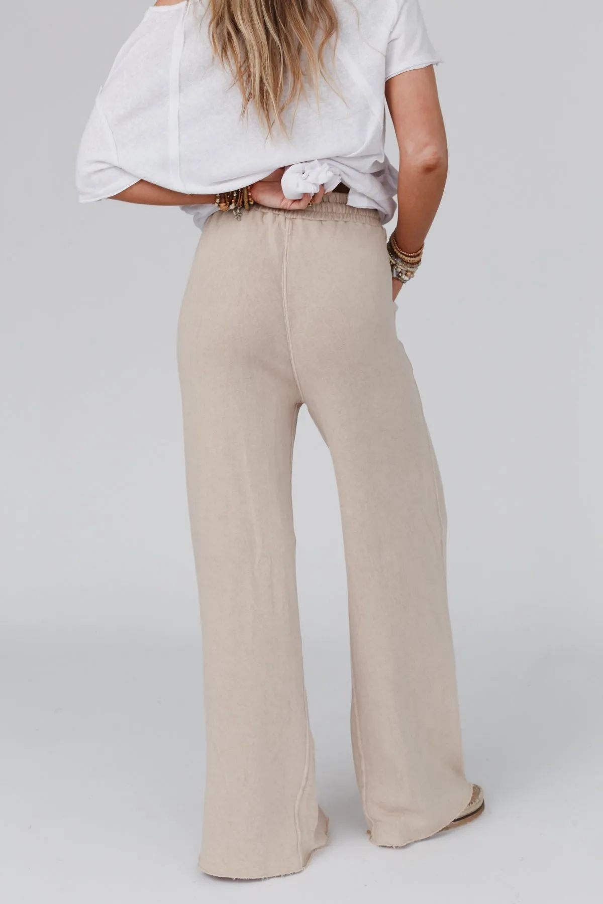 New Taupe Wide Leg Pants for Relaxing Robin