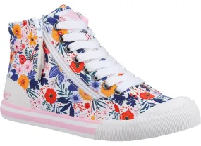 Floral Womens Lace Up Trainer