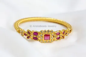 Delicate Ruby Kemp Bangle Bracelet