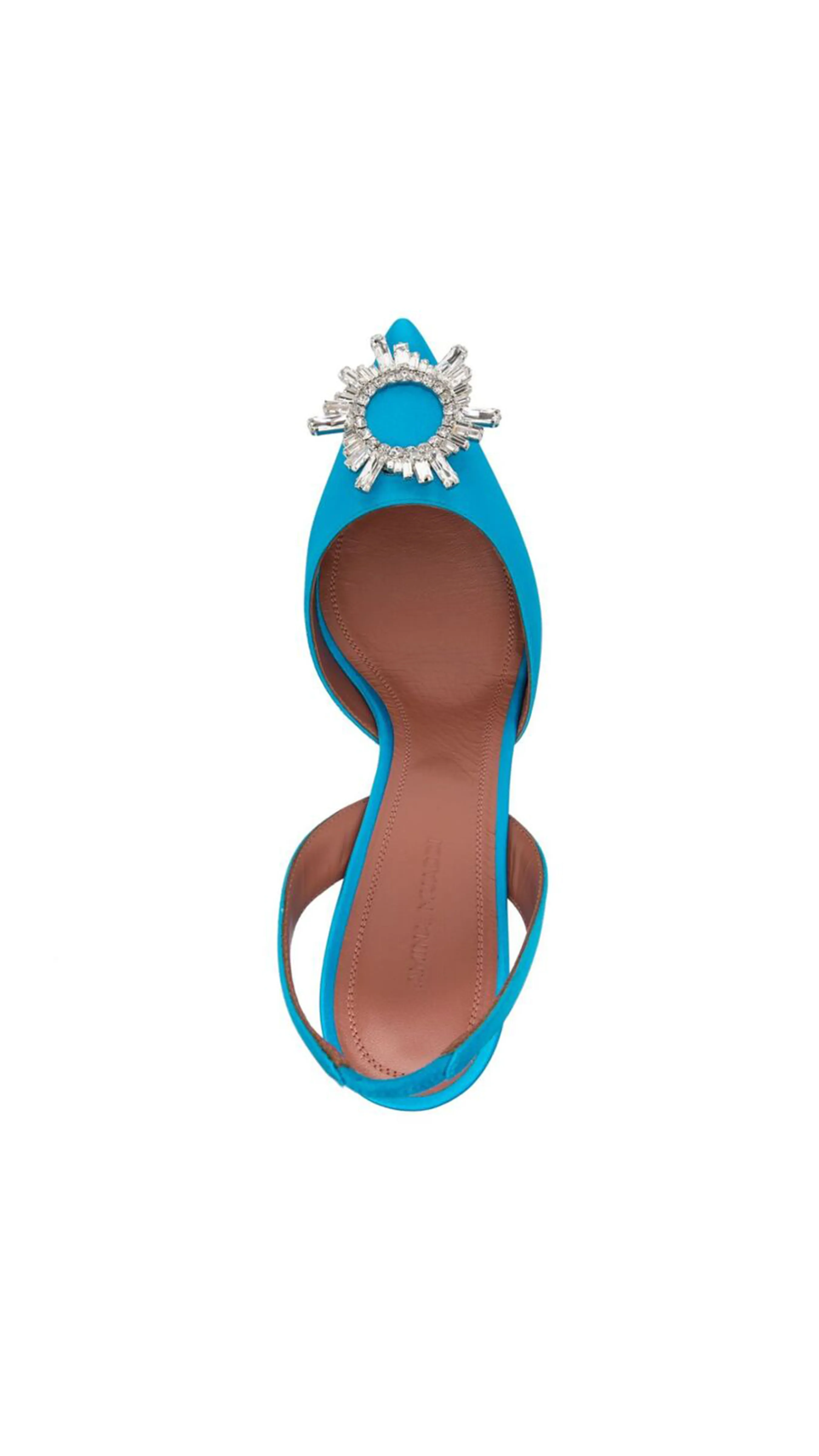 Satin Slingbacks 70 - Azur