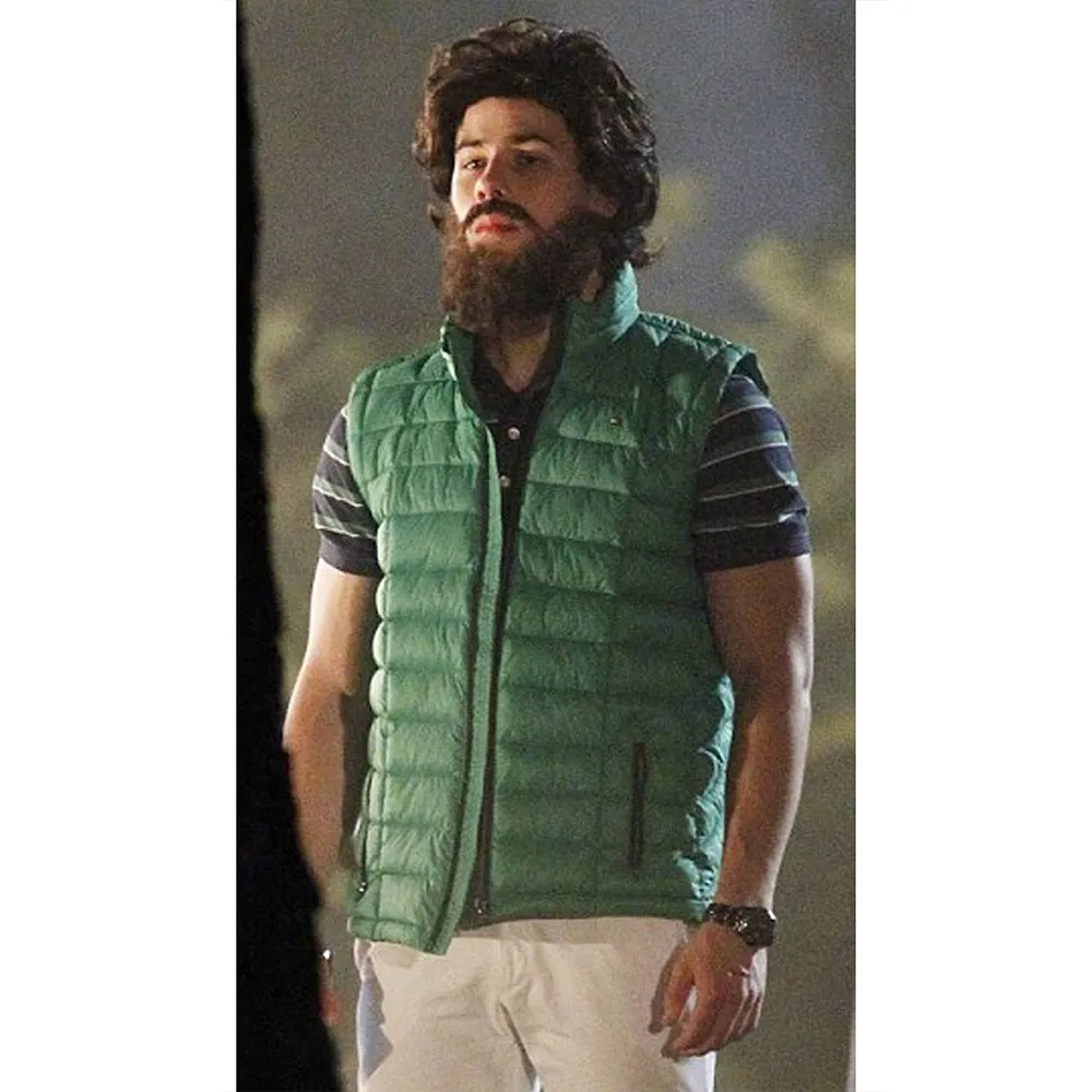 Scream Queens Nick Jonas Green Puffer Vest