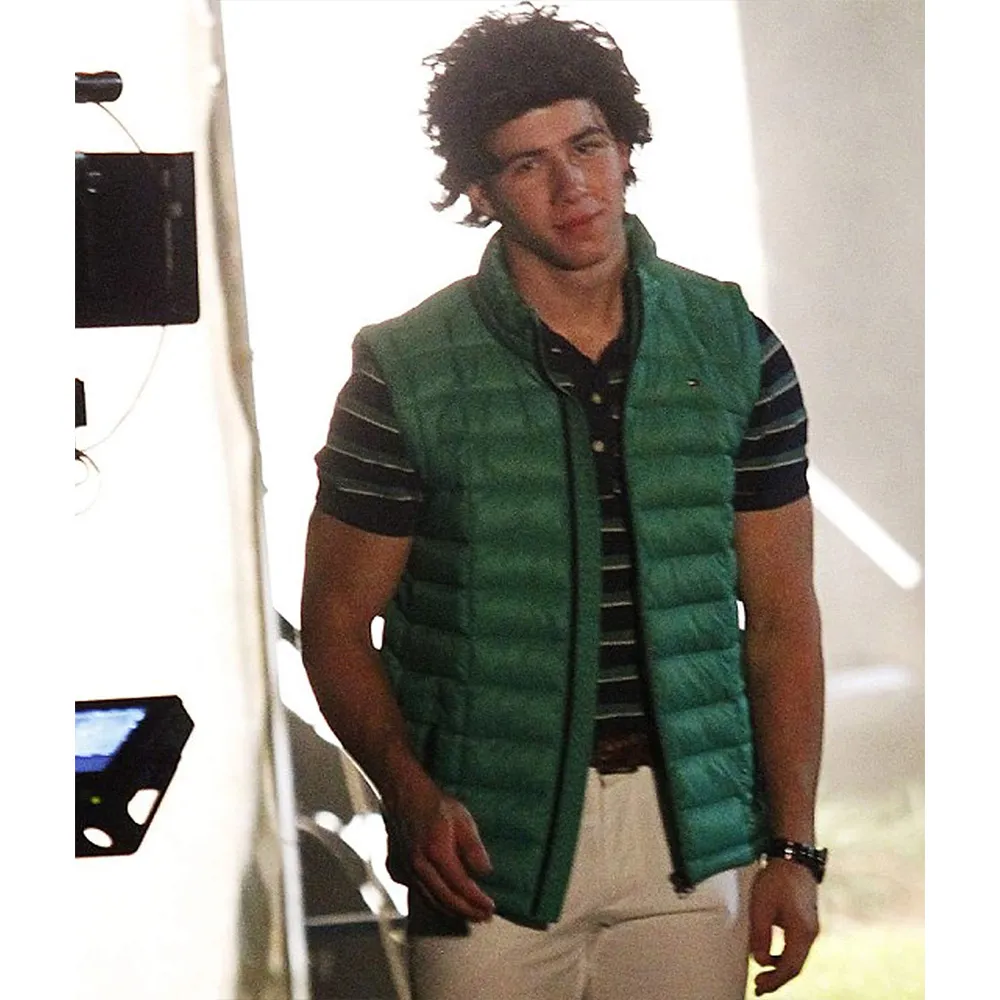 Scream Queens Nick Jonas Green Puffer Vest