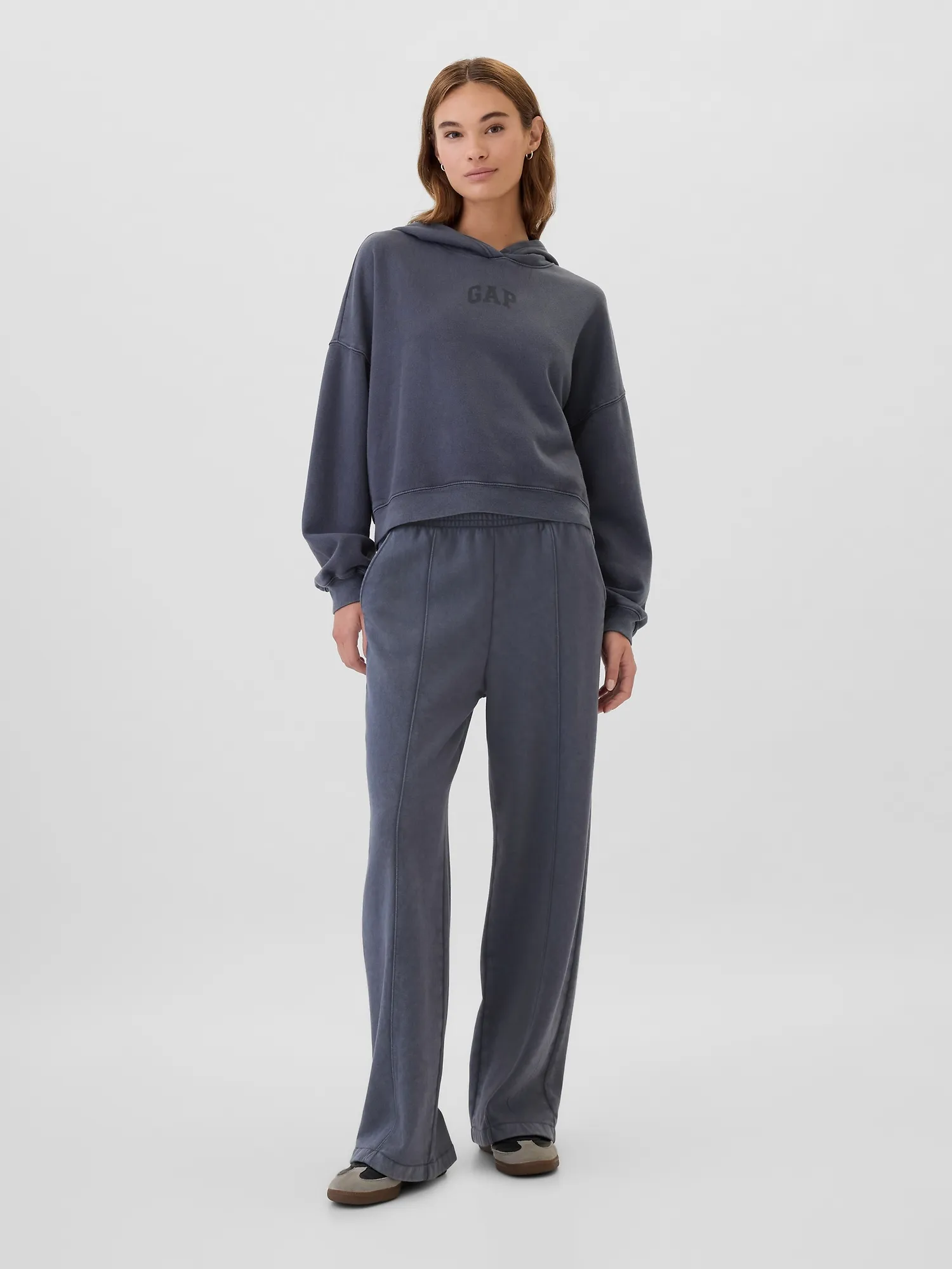 Seamed Wide-Leg Trousers